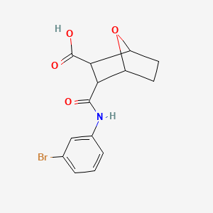 molecular formula C14H14BrNO4 B5439858 3-{[(3-bromophenyl)amino]carbonyl}-7-oxabicyclo[2.2.1]heptane-2-carboxylic acid 