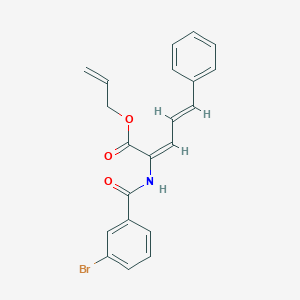 molecular formula C21H18BrNO3 B5439866 allyl 2-[(3-bromobenzoyl)amino]-5-phenyl-2,4-pentadienoate 