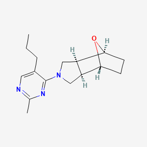 molecular formula C16H23N3O B5439903 (1R*,2R*,6S*,7S*)-4-(2-methyl-5-propyl-4-pyrimidinyl)-10-oxa-4-azatricyclo[5.2.1.0~2,6~]decane 