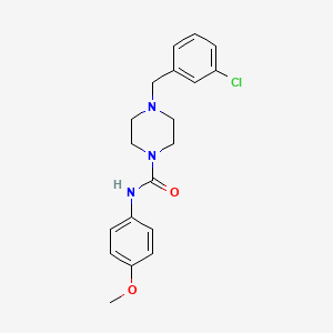 molecular formula C19H22ClN3O2 B5439952 4-(3-chlorobenzyl)-N-(4-methoxyphenyl)-1-piperazinecarboxamide 