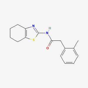 molecular formula C16H18N2OS B5439983 2-(2-methylphenyl)-N-(4,5,6,7-tetrahydro-1,3-benzothiazol-2-yl)acetamide 