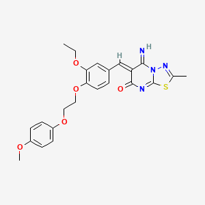 6-{3-ethoxy-4-[2-(4-methoxyphenoxy)ethoxy]benzylidene}-5-imino-2-methyl-5,6-dihydro-7H-[1,3,4]thiadiazolo[3,2-a]pyrimidin-7-one