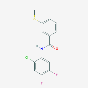 molecular formula C14H10ClF2NOS B5440005 N-(2-chloro-4,5-difluorophenyl)-3-(methylthio)benzamide 