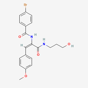 4-bromo-N-[1-{[(3-hydroxypropyl)amino]carbonyl}-2-(4-methoxyphenyl)vinyl]benzamide