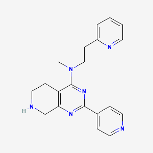 molecular formula C20H22N6 B5440016 N-methyl-2-pyridin-4-yl-N-(2-pyridin-2-ylethyl)-5,6,7,8-tetrahydropyrido[3,4-d]pyrimidin-4-amine 