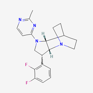 (3R*,3aR*,7aR*)-3-(2,3-difluorophenyl)-1-(2-methylpyrimidin-4-yl)octahydro-4,7-ethanopyrrolo[3,2-b]pyridine