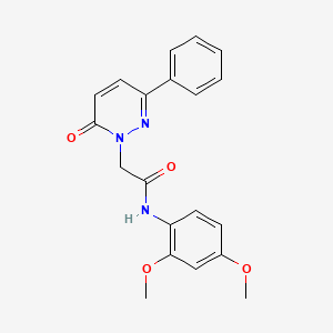 molecular formula C20H19N3O4 B5440034 N-(2,4-dimethoxyphenyl)-2-(6-oxo-3-phenyl-1(6H)-pyridazinyl)acetamide 