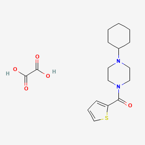 molecular formula C17H24N2O5S B5440054 1-cyclohexyl-4-(2-thienylcarbonyl)piperazine oxalate 