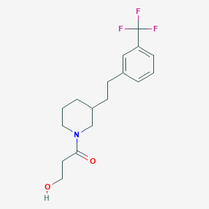 3-oxo-3-(3-{2-[3-(trifluoromethyl)phenyl]ethyl}-1-piperidinyl)-1-propanol