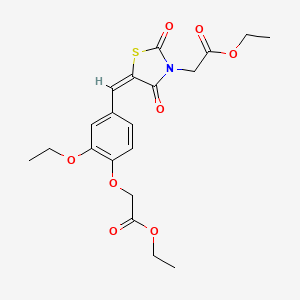 ethyl {5-[3-ethoxy-4-(2-ethoxy-2-oxoethoxy)benzylidene]-2,4-dioxo-1,3-thiazolidin-3-yl}acetate