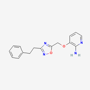 molecular formula C16H16N4O2 B5440121 3-{[3-(2-phenylethyl)-1,2,4-oxadiazol-5-yl]methoxy}-2-pyridinamine 