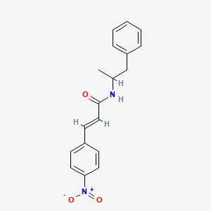 N-(1-methyl-2-phenylethyl)-3-(4-nitrophenyl)acrylamide