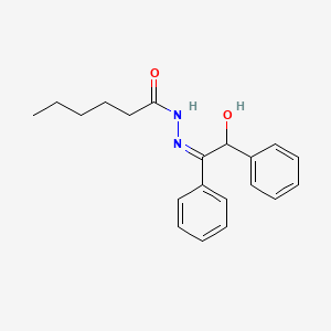 N'-(2-hydroxy-1,2-diphenylethylidene)hexanohydrazide