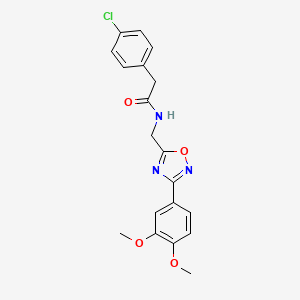 2-(4-chlorophenyl)-N-{[3-(3,4-dimethoxyphenyl)-1,2,4-oxadiazol-5-yl]methyl}acetamide