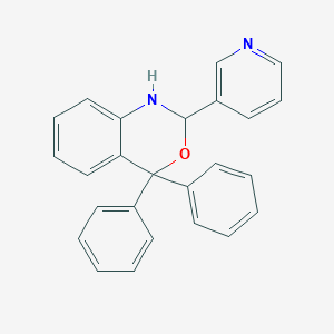 molecular formula C25H20N2O B5440206 4,4-diphenyl-2-pyridin-3-yl-1,4-dihydro-2H-3,1-benzoxazine 
