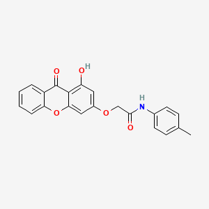molecular formula C22H17NO5 B5440217 2-[(1-hydroxy-9-oxo-9H-xanthen-3-yl)oxy]-N-(4-methylphenyl)acetamide 