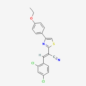 molecular formula C20H14Cl2N2OS B5440231 3-(2,4-dichlorophenyl)-2-[4-(4-ethoxyphenyl)-1,3-thiazol-2-yl]acrylonitrile 