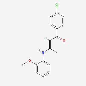 1-(4-chlorophenyl)-3-[(2-methoxyphenyl)amino]-2-buten-1-one