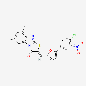 2-{[5-(4-chloro-3-nitrophenyl)-2-furyl]methylene}-6,8-dimethyl[1,3]thiazolo[3,2-a]benzimidazol-3(2H)-one