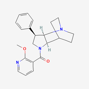 molecular formula C22H25N3O2 B5440293 (3R*,3aR*,7aR*)-1-[(2-methoxypyridin-3-yl)carbonyl]-3-phenyloctahydro-4,7-ethanopyrrolo[3,2-b]pyridine 