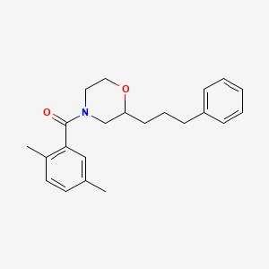 molecular formula C22H27NO2 B5440317 4-(2,5-dimethylbenzoyl)-2-(3-phenylpropyl)morpholine 