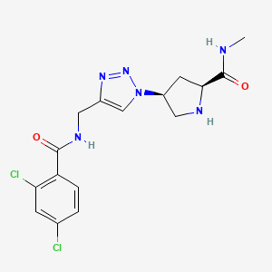 molecular formula C16H18Cl2N6O2 B5440324 (4S)-4-(4-{[(2,4-dichlorobenzoyl)amino]methyl}-1H-1,2,3-triazol-1-yl)-N-methyl-L-prolinamide hydrochloride 