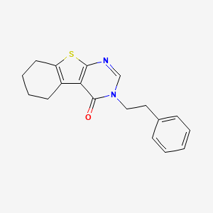 molecular formula C18H18N2OS B5440351 3-(2-phenylethyl)-5,6,7,8-tetrahydro[1]benzothieno[2,3-d]pyrimidin-4(3H)-one 