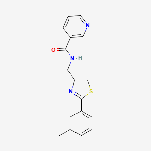 molecular formula C17H15N3OS B5440355 N-{[2-(3-methylphenyl)-1,3-thiazol-4-yl]methyl}nicotinamide 