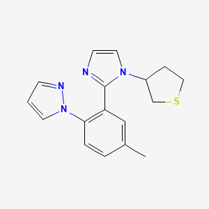 1-{4-methyl-2-[1-(tetrahydro-3-thienyl)-1H-imidazol-2-yl]phenyl}-1H-pyrazole