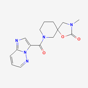 molecular formula C15H17N5O3 B5440381 7-(imidazo[1,2-b]pyridazin-3-ylcarbonyl)-3-methyl-1-oxa-3,7-diazaspiro[4.5]decan-2-one 