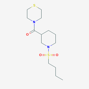 molecular formula C14H26N2O3S2 B5440400 4-{[1-(butylsulfonyl)-3-piperidinyl]carbonyl}thiomorpholine 