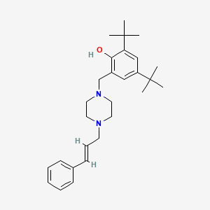 molecular formula C28H40N2O B5440414 2,4-di-tert-butyl-6-{[4-(3-phenyl-2-propen-1-yl)-1-piperazinyl]methyl}phenol 