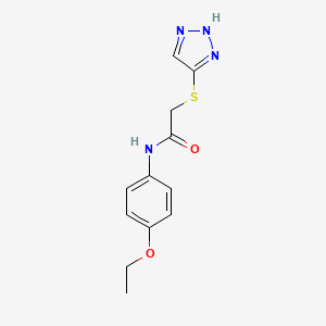 molecular formula C12H14N4O2S B5440416 N-(4-ethoxyphenyl)-2-(1H-1,2,3-triazol-5-ylthio)acetamide 