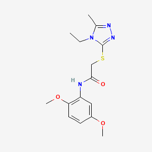N-(2,5-dimethoxyphenyl)-2-[(4-ethyl-5-methyl-4H-1,2,4-triazol-3-yl)thio]acetamide