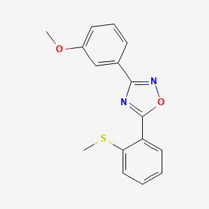molecular formula C16H14N2O2S B5440438 3-(3-methoxyphenyl)-5-[2-(methylthio)phenyl]-1,2,4-oxadiazole 