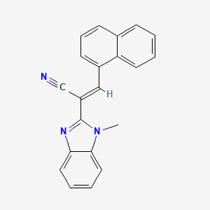 molecular formula C21H15N3 B5440445 2-(1-methyl-1H-benzimidazol-2-yl)-3-(1-naphthyl)acrylonitrile 