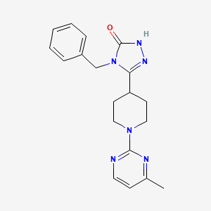 molecular formula C19H22N6O B5440466 4-benzyl-5-[1-(4-methyl-2-pyrimidinyl)-4-piperidinyl]-2,4-dihydro-3H-1,2,4-triazol-3-one 