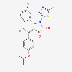molecular formula C23H20ClN3O4S B5440467 5-(3-chlorophenyl)-3-hydroxy-4-(4-isopropoxybenzoyl)-1-(5-methyl-1,3,4-thiadiazol-2-yl)-1,5-dihydro-2H-pyrrol-2-one 