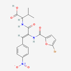 N-[2-[(5-bromo-2-furoyl)amino]-3-(4-nitrophenyl)acryloyl]valine