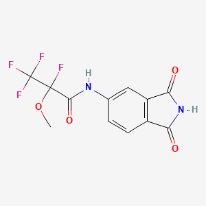molecular formula C12H8F4N2O4 B5440505 N-(1,3-dioxo-2,3-dihydro-1H-isoindol-5-yl)-2,3,3,3-tetrafluoro-2-methoxypropanamide 