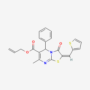 allyl 7-methyl-3-oxo-5-phenyl-2-(2-thienylmethylene)-2,3-dihydro-5H-[1,3]thiazolo[3,2-a]pyrimidine-6-carboxylate