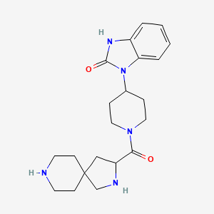 molecular formula C21H29N5O2 B5440539 1-[1-(2,8-diazaspiro[4.5]dec-3-ylcarbonyl)-4-piperidinyl]-1,3-dihydro-2H-benzimidazol-2-one dihydrochloride 