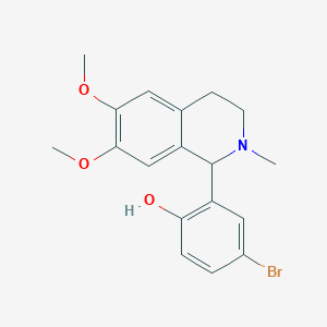 4-bromo-2-(6,7-dimethoxy-2-methyl-1,2,3,4-tetrahydro-1-isoquinolinyl)phenol