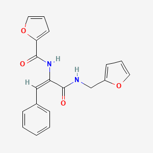 molecular formula C19H16N2O4 B5440581 N-(1-{[(2-furylmethyl)amino]carbonyl}-2-phenylvinyl)-2-furamide 
