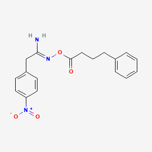 molecular formula C18H19N3O4 B5440589 2-(4-nitrophenyl)-N'-[(4-phenylbutanoyl)oxy]ethanimidamide 