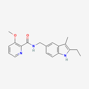 molecular formula C19H21N3O2 B5440614 N-[(2-ethyl-3-methyl-1H-indol-5-yl)methyl]-3-methoxypyridine-2-carboxamide 