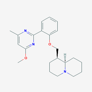 molecular formula C22H29N3O2 B5440622 (1R,9aR)-1-{[2-(4-methoxy-6-methyl-2-pyrimidinyl)phenoxy]methyl}octahydro-2H-quinolizine 