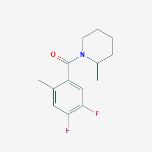 molecular formula C14H17F2NO B5440634 1-(4,5-difluoro-2-methylbenzoyl)-2-methylpiperidine 