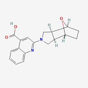 molecular formula C18H18N2O3 B5440642 2-[(1R*,2R*,6S*,7S*)-10-oxa-4-azatricyclo[5.2.1.0~2,6~]dec-4-yl]-4-quinolinecarboxylic acid 