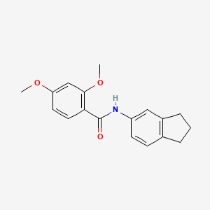 molecular formula C18H19NO3 B5440654 N-(2,3-dihydro-1H-inden-5-yl)-2,4-dimethoxybenzamide 